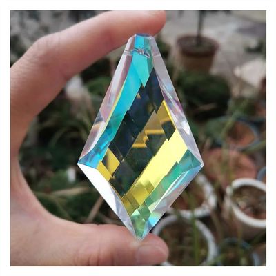Hanging Crystals Prisms 2pcs 76mm Crystal Prisms Chandelier Parts Garden Decoration Hangings Crystals for Decoration(1)
