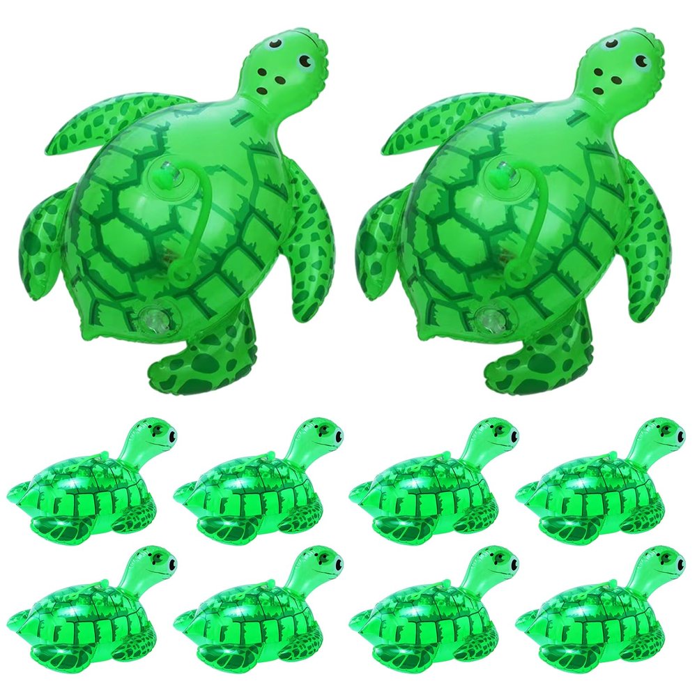 10Pcs Turtle Balloon 19.7x15.75x9.8in Cute Cartoon Light Up Realistic Sea Turtle Balloon Inflatable Animals Gift for Party Supplies Kindergarten Activities