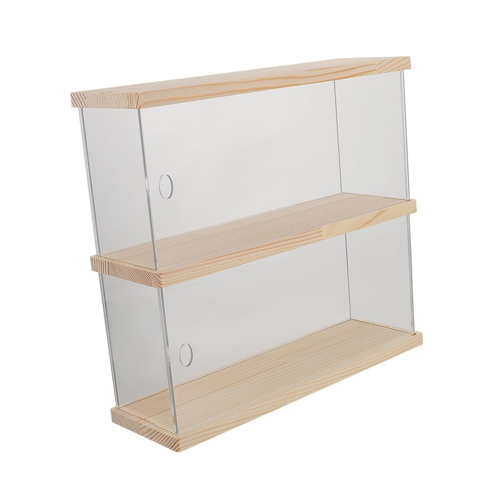 ABOOFAN Acrylic Display Box Doll Display Case Toy Shelf for Miniature Stuff Figurine Shelf