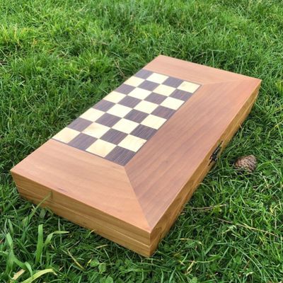 20" inch Large Backgammon Chess Sets for Adults Solid Wood Complete Game Board Handmade Game Sets/Gift for Dad, Husband, Anniversary, Birthday