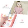 VANZACK 1PC Cartoon Mobile Phone Chewable Phone Early Childhood Bilingual Learning for Present for Months and Older Pink Dinosaur view 3