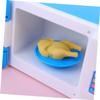 Abaodam Educational Playset Blue Microwave for Pretend Play Simulation Home Appliances Birthday Present for Enhances Imagination and Creativity view 4