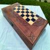 20" inch Complete Backgammon Chess Sets for Adults Solid Wood Game Board Handmade Game Sets/Gift for Dad, Husband, Anniversary, Birthday view 2