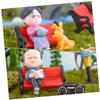 balacoo 2sets Grandpa Grandma Miniature Park Bench Ornament PVC Home Decor Miniature Landscape for Bonsai Figures view 2
