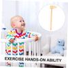 GLEAVI 10pcs Pointed Wooden Mallets Set Bamboo Mini Hammers for Cake Decorating Boys and Girls Play Soft Blow Tasks Non-Damaging Toy Hammers view 3