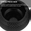 Abaodam Sturdy Go Chess Piece Storage Case 5.11 Inch Portable Chess Jar Organizer Travel Game Accessories view 3