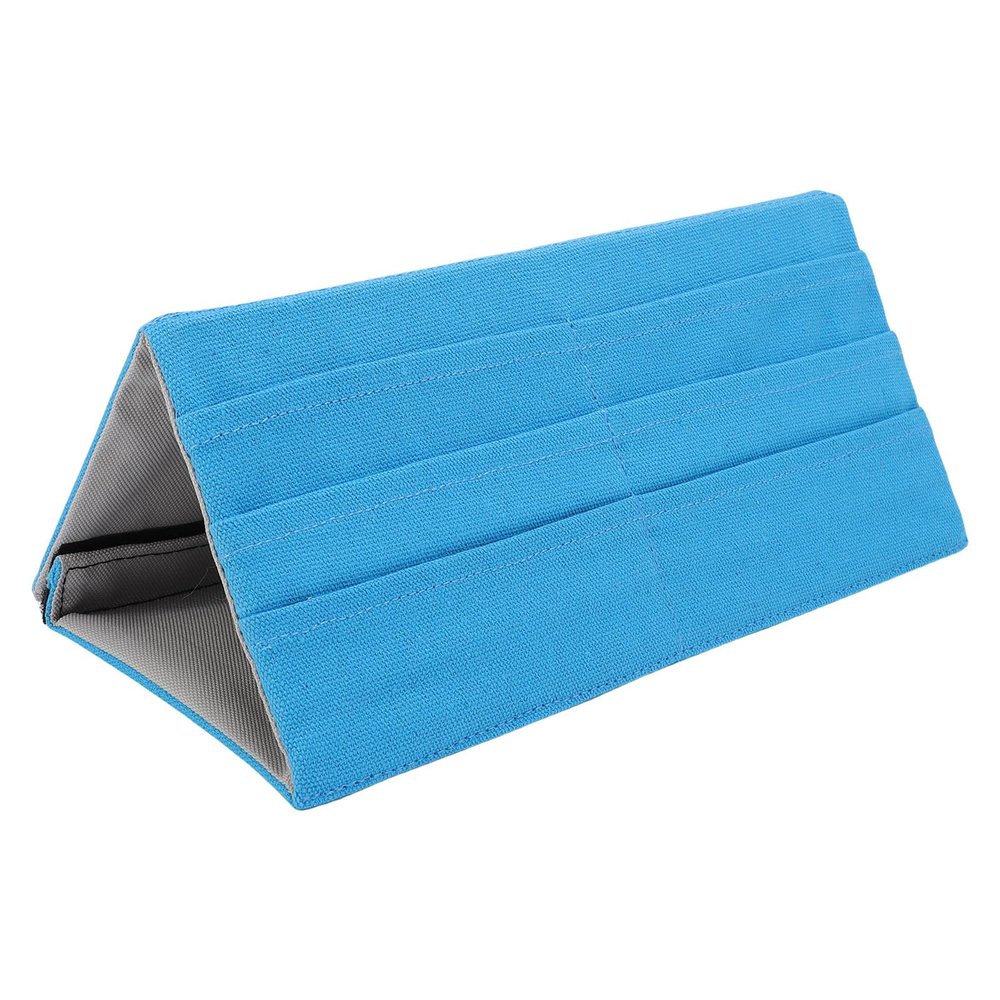 Fdit Foldable Multi Tier Poker Card Holder - Portable Fabric Tabletop Stand with Durable Canvas & Oxford Cloth, Organizer for Family Game Nights, Travel, Kids (Blue)