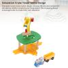 Alomejor Wooden Track Set,Crane Tower Toy with 8 Toys Compatible with The Engine Truck Toy Toddlers Boys Children view 3
