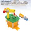 Alomejor Wooden Track Set,Crane Tower Toy with 8 Toys Compatible with The Engine Truck Toy Toddlers Boys Children view 4