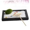Toddmomy Terrarium Decor Fairy Garden Decor Desktop Zen Garden Table Moss Simulation Rake view 3