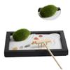 Toddmomy Terrarium Decor Fairy Garden Decor Desktop Zen Garden Table Moss Simulation Rake view 4