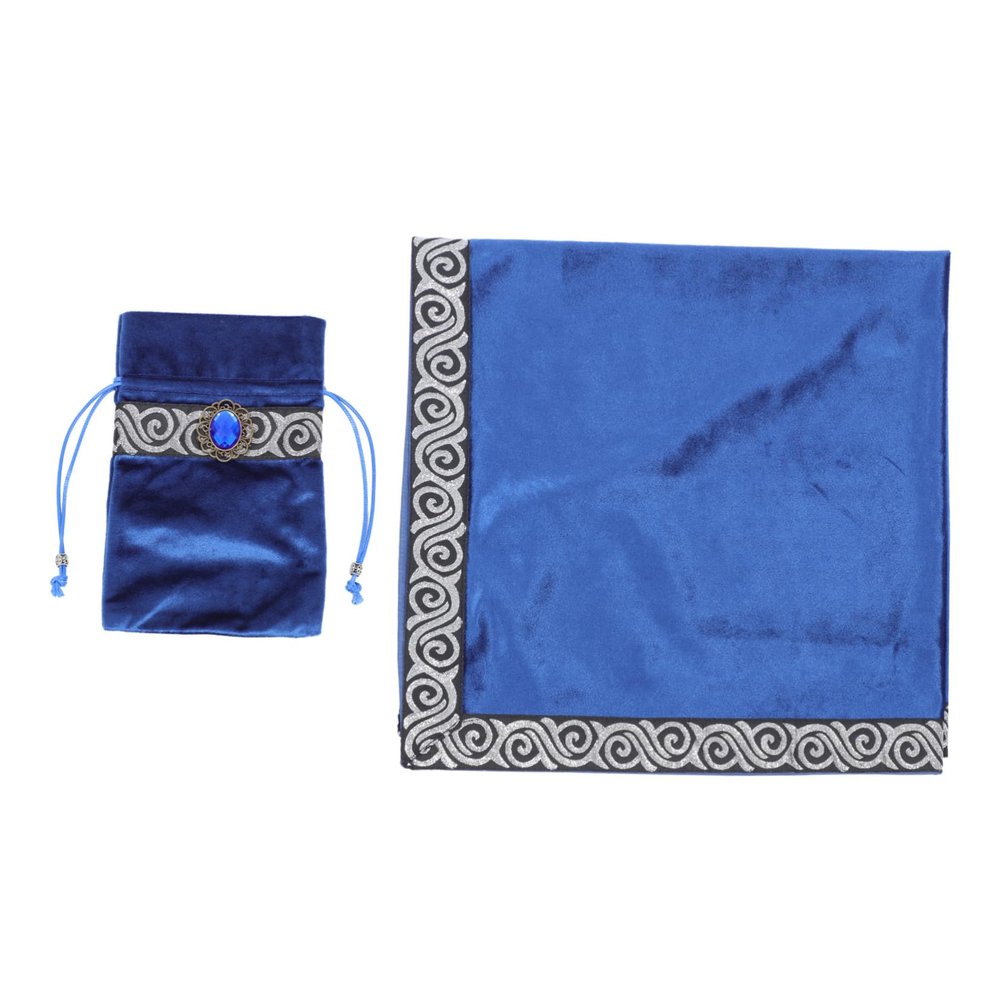 Alipis Tarot Tablecloth with Velvet Design Divination Cloth Includes Cards Pouch for Easy Storage and Protection for Tarot Reading and Decoration
