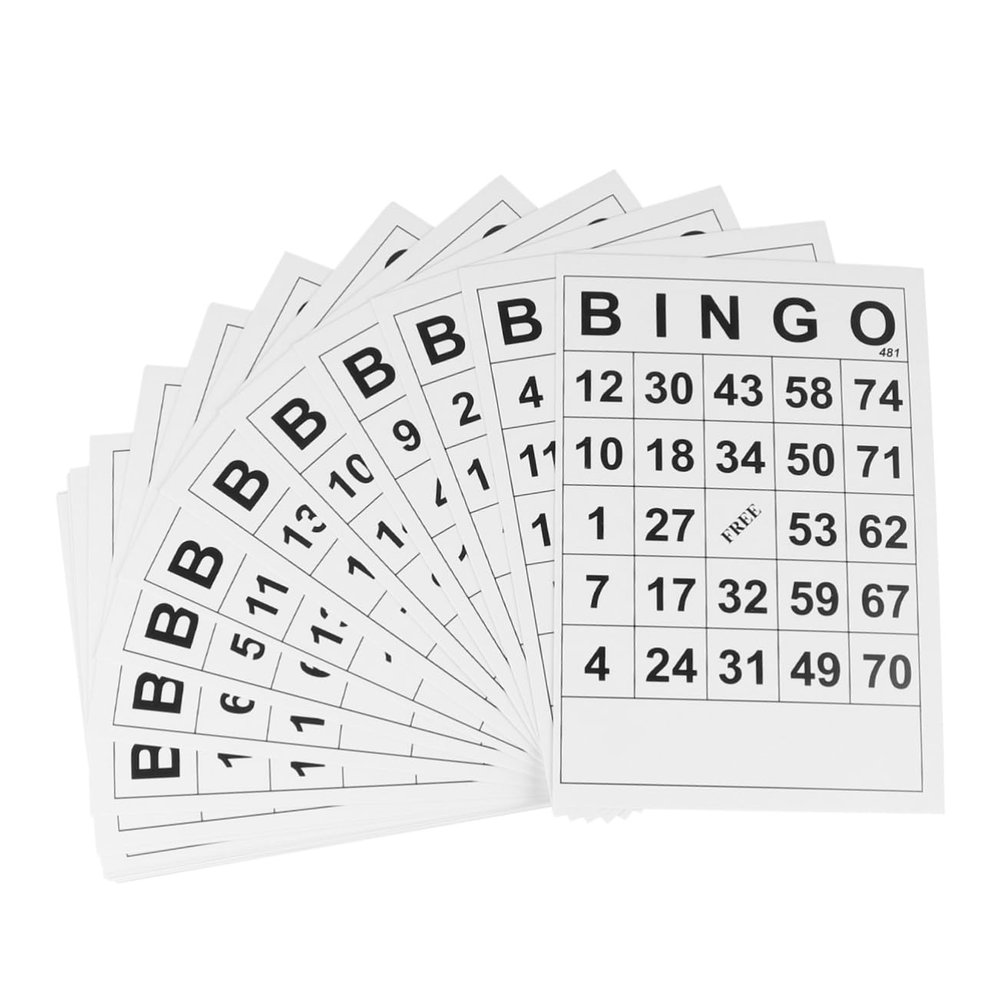 Kisangel 60pcs Bingo Game Card Bingo Cards for Adults Boys and Girls Easy to Play Intellectual Development Toy