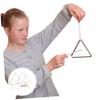 BESPORTBLE 5sets Boys and Girls Triangle Music Percussion Instrument Boy Girl Handheld Triangle Strikers Rhythm Sticks for and Bulk view 4