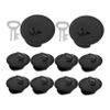 Abaodam 10pcs Lockable Plastic Piggy Bank Stoppers with Key Secure Coin Bank Closure Accessories for DIY Money Saving Box Round Covers to Protect Savings from Theft view 1