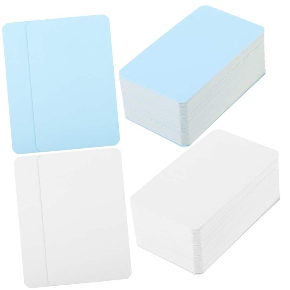 Angoily 200 Sheets Blank Flash Cards for Studying Note Cards Paperboard Material for School Office Easy to Write and Craft