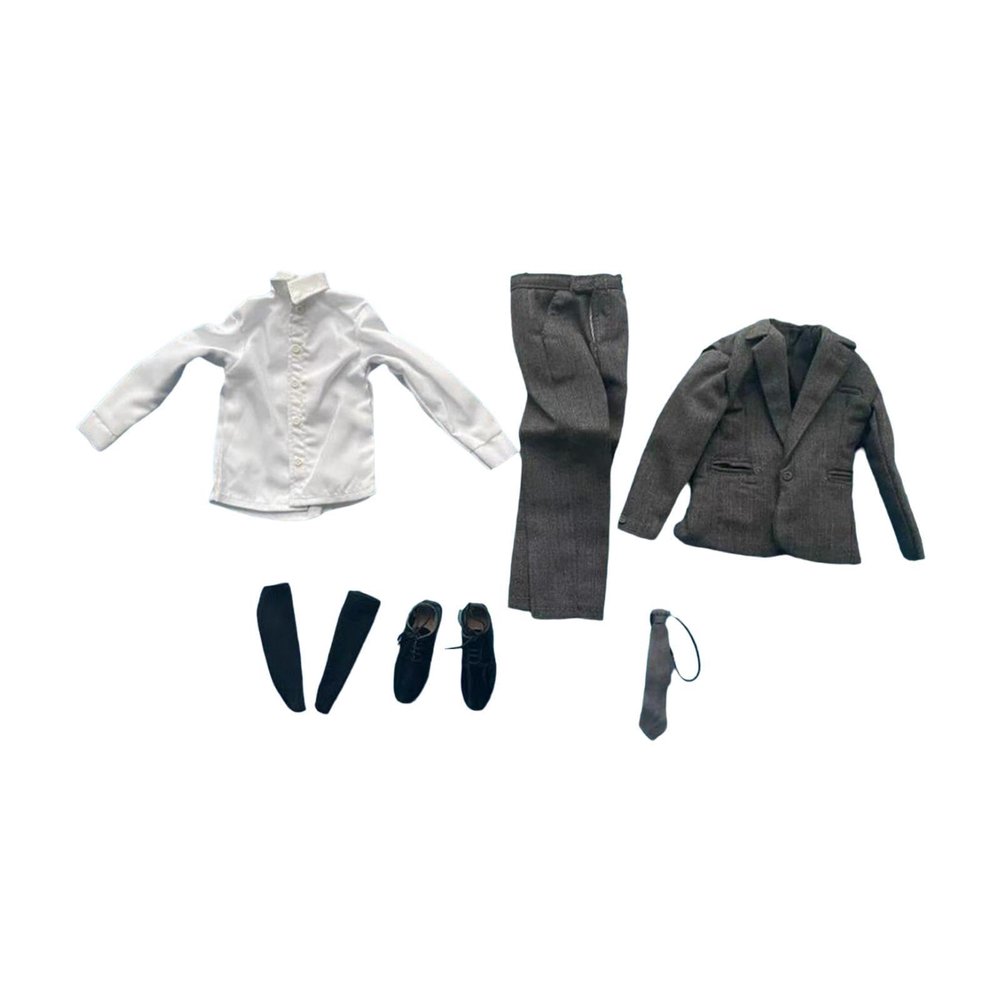 1/6 Scale Men Suit Set with Jacket, Pants, and Tie for 12'' Action Figures