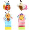 Infant Toys Wrist Rattle Baby Hand Rattle Watch with Socks with Rattle Bell Paper Plush Toy view 2