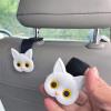 2PCS 3D Cartoon Cat Car Seat Headrest Hooks  Universal Hangers for Handbags, Coats & Accessories, Cute Organizer (4Pcs White) view 1