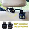 2PCS 3D Cartoon Cat Car Seat Headrest Hooks  Universal Hangers for Handbags, Coats & Accessories, Cute Organizer (4Pcs White) view 2