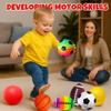 COAMZPARTY 8 Pack Balls for Toddlers Kids, 5 Inch Soccer Balls, Football, Basketball, Beach Balls, Kickball for Outdoor & Indoor Games, Sport Ball Set with Pump and Storage Bag, Boys and Girls Gift view 3