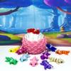 10pcs 3D Printed Axolotl with Eggs, Articulated Multi Color Fidget Axolotl, Tiny Mini Animal Gift Idea, Birthday Party Decorations, Cake Toppers MA010-SET-PWE view 4