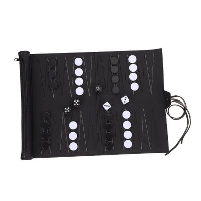 Vaguelly Portable PU Chess Board and Set Compact 2-in-1 Game for Travel and Family Fun for Beginners and Game Enthusiasts