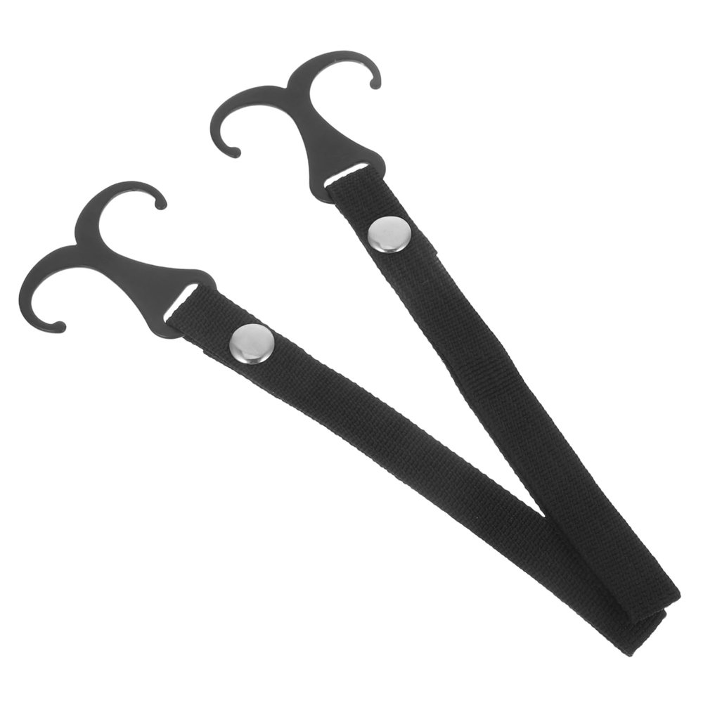 Mobestech 2Pcs No Drill Hooks for Strollers Motorcycles Travel Bag Clips Easy Install Front Mounted Hanger for Shopping Grocery Bags