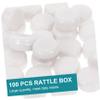 Housoutil 3sets 100pcs Plastic Rattle Box for Bell Ring Accessory for DIY Replacement for Squeaky Sounds Engaging Sound for Playtime 100pcs*3 view 2