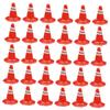 Abaodam 50pcs Traffic Sign Toys Mini Traffic Cones Road Cones for Boys and Girls Learning Toys Road Sign Models view 1