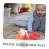 Abaodam 50pcs Traffic Sign Toys Mini Traffic Cones Road Cones for Boys and Girls Learning Toys Road Sign Models view 2