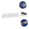 CORHAD 1Pc Poker Chip Box Transparent Storage Container for Organizing Poker Chips Lightweight and Stackable Convenient Chip Holder for Game Night and Travel view 2