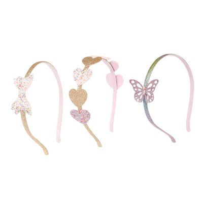 minkissy 3pcs Girls Hair Bows Girl Hair Accessories Party Headdress Sequin Heart Design