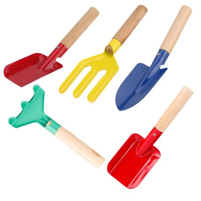 BESPORTBLE 5Pcs Gardening Tools Garden Shovel and Rake Outdoor Planting Tools for Boys for Flower and Vegetable Gardening Activities