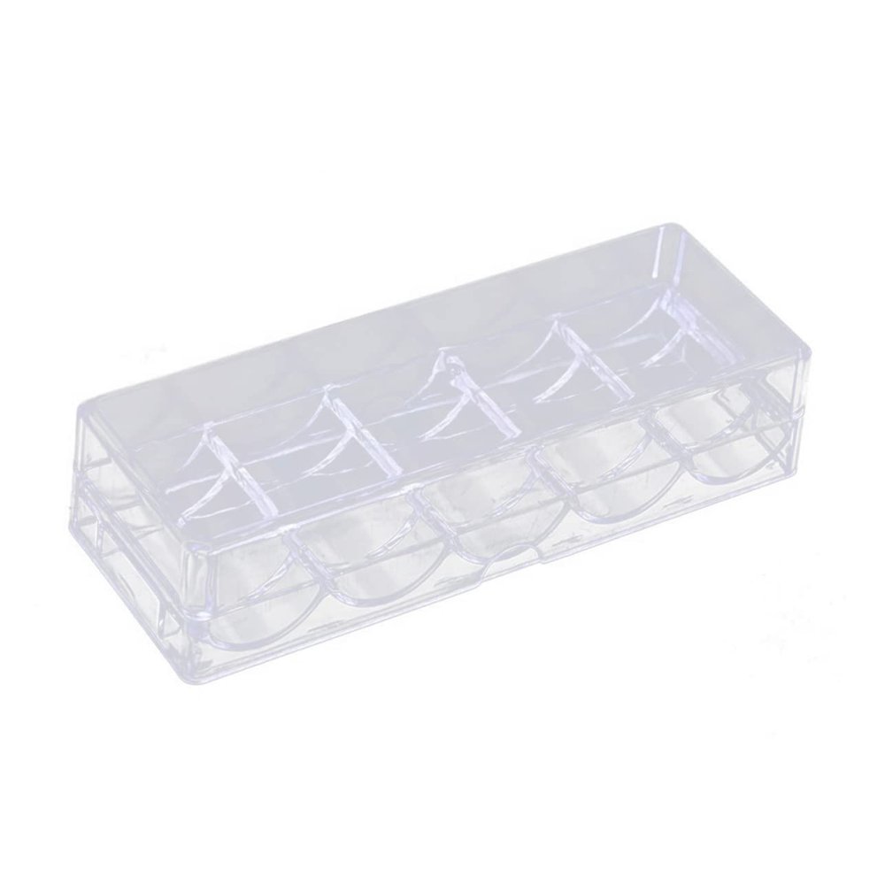 Hemoton 1Pc Transparent Poker Chips Storage Organizer Container for Board Games Game Chip Tray with Compartments for Easy Access and Tidy Setup