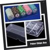 Hemoton 1Pc Transparent Poker Chips Storage Organizer Container for Board Games Game Chip Tray with Compartments for Easy Access and Tidy Setup view 3