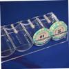 Hemoton 1Pc Transparent Poker Chips Storage Organizer Container for Board Games Game Chip Tray with Compartments for Easy Access and Tidy Setup view 4