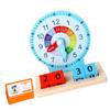 VANZACK 1 Set Wooden Educational Clock for Learning Clock for Portable and Shape Recognition for Home and Classroom Use view 1