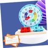VANZACK 1 Set Wooden Educational Clock for Learning Clock for Portable and Shape Recognition for Home and Classroom Use view 4
