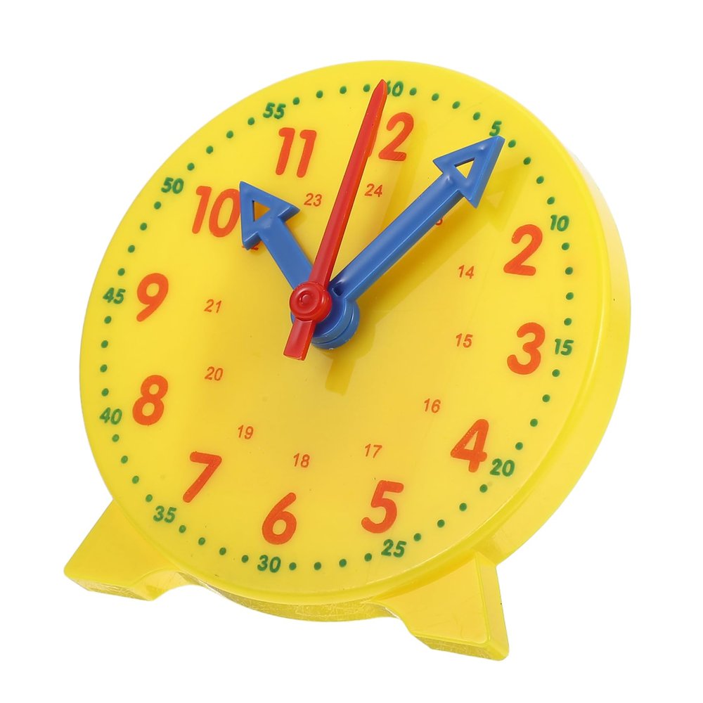 Holibanna Boy Girl Learning Clock Model for Teaching Interactive Analog Clock Hour Display Educational Tool for Preschool Classrooms Safe Non-Functional Design