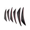 6pcs/set Universal Front Bumper Lip Decoration Diffuser Splitter Fins Body Spoiler(Carbon Fiber 6pcs) view 3