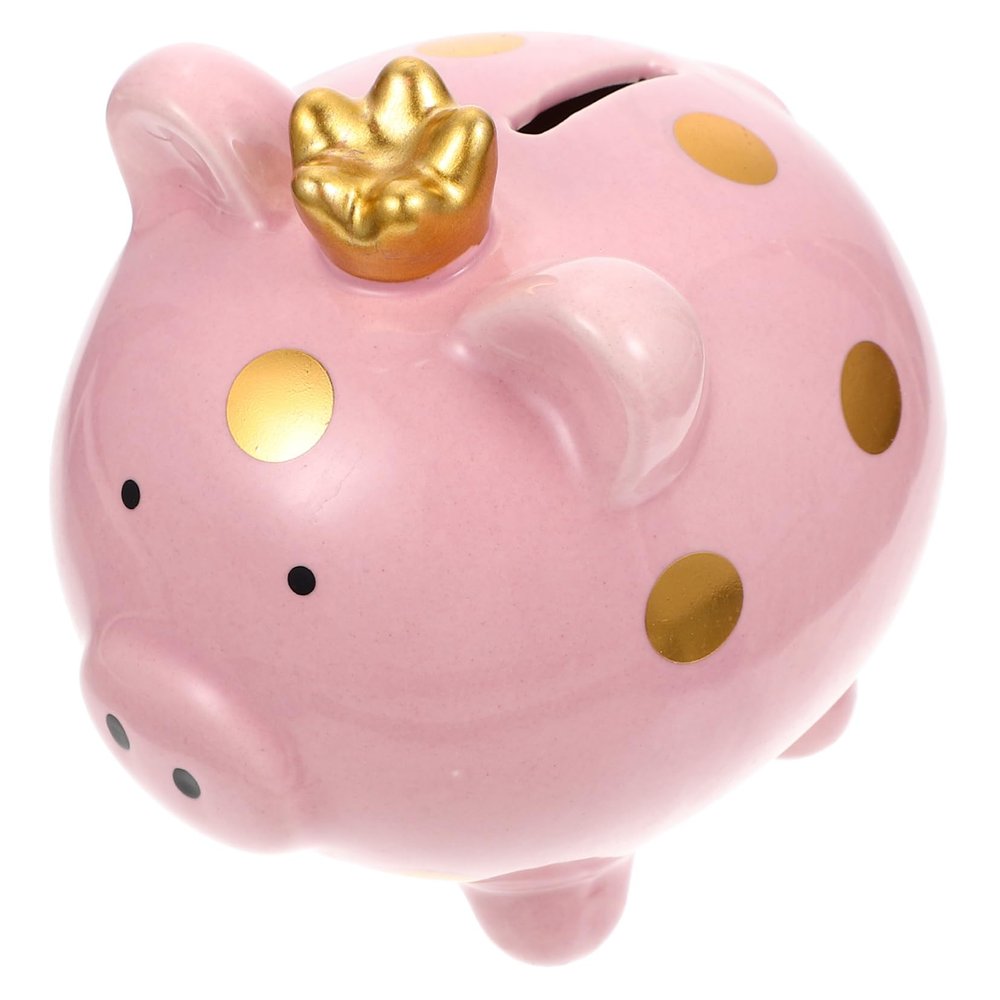 Abaodam Cartoon Piggy Bank Capacity Pig Ornament Boys Piggy Bank Unbreakable Ceramic Money Box Counter