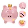 Abaodam Cartoon Piggy Bank Capacity Pig Ornament Boys Piggy Bank Unbreakable Ceramic Money Box Counter view 2