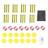 Flag Football Set for mini Teens Adults, 14 Belts and 42 Flags, Tear Away, Durably Material, Safe Non Collision Sport, Indoor Outdoor Training Games (Red and Yellow) view 1