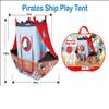 Upgrade Kids Play Tent Pirate Ship Playhouse for Toddler Indoor Outdoor Tents with Pirate Toys Gift for Boys Girls 66x53 Inch view 4