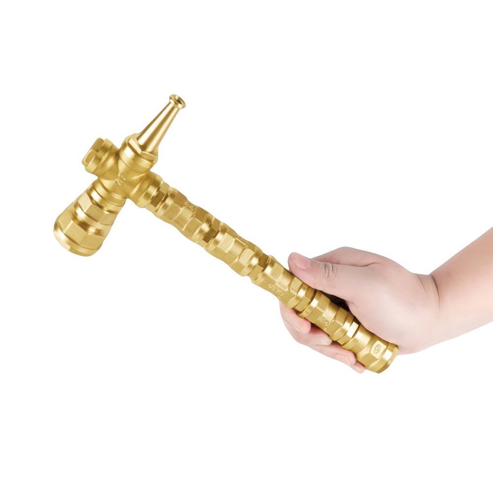 Creative toy accessories Halloween props, manually re-assemble high quality metal Thor weapons! Golden hammer (assemble by yourself upon receipt) (007)