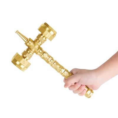 Creative toy accessories Halloween props, manually re-assemble high quality metal Thor weapons! Golden hammer (assemble by yourself upon receipt) (010)
