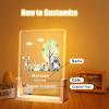 Fallover Personalized Night Light - Custom Acrylic LED Lights with Name & Date - Christmas Day Baptism Birthday Gifts for Kids, Customized Baby Girl Boy Gifts, Baby Nursery Decor - Clouds & Animals 01 view 3
