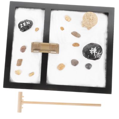 ORFOFE Meditation Garden Miniature Landscape Simulated Stone Ornaments Zen Ornaments Table for Desktop Decor