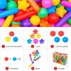 Ball Pit Balls for Kids, Pool Toys Thicken Soft Plastic Balls for Ball Pit BPA Free Toddler Toy 3 Shapes (Balls, Star, Stick) Mixed Rainbow 200pcs view 3